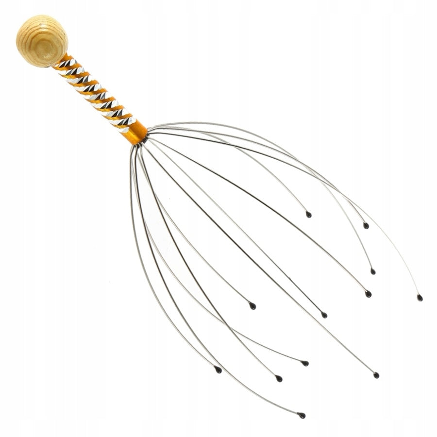 SCALP MASSAGER AYURVEDIC MASSAGE WIRE MASSAGE SPIDER RELAX Color silver