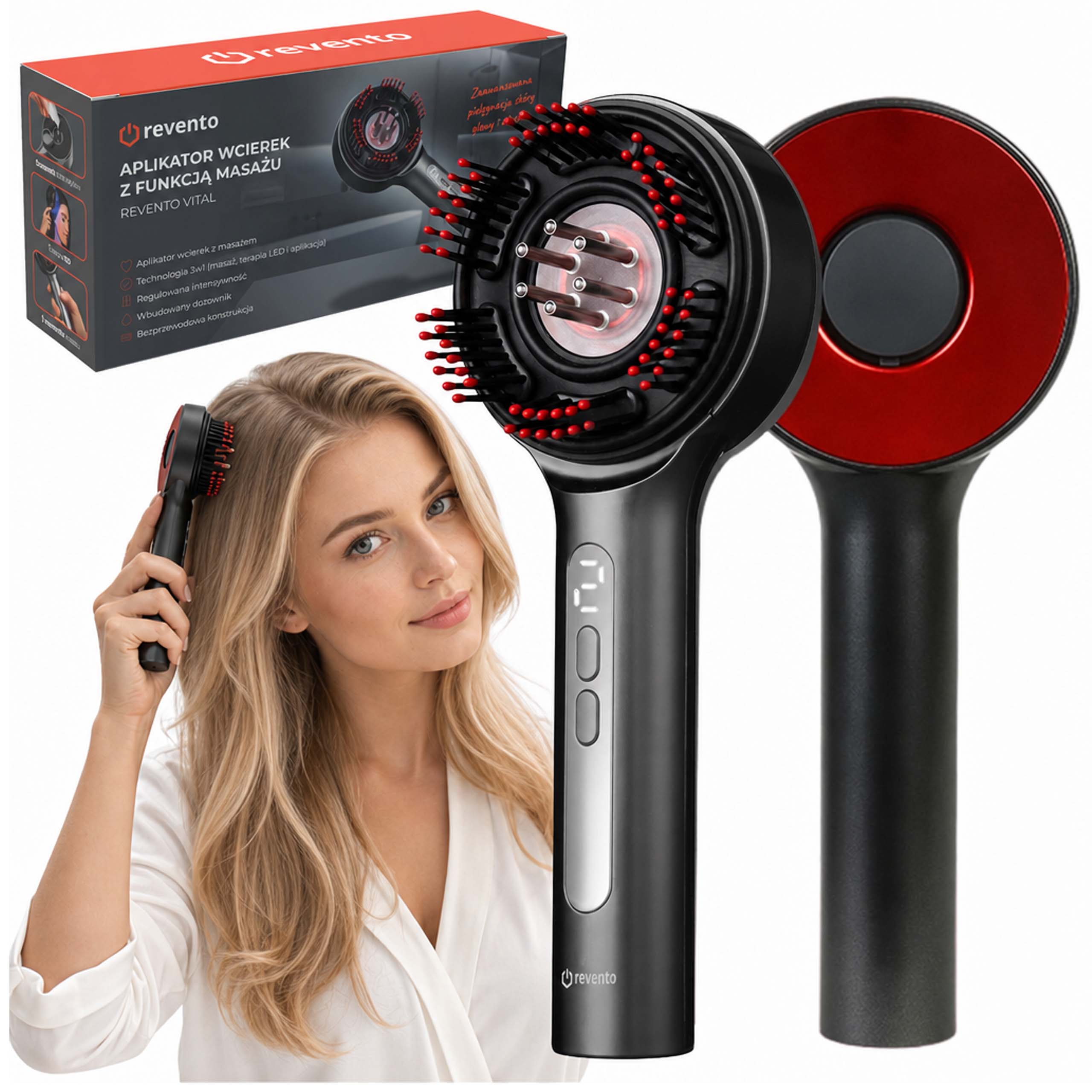 SCALP MASSAGER + OIL RUB APPLICATOR SERUM MASSAGE BRUSH
