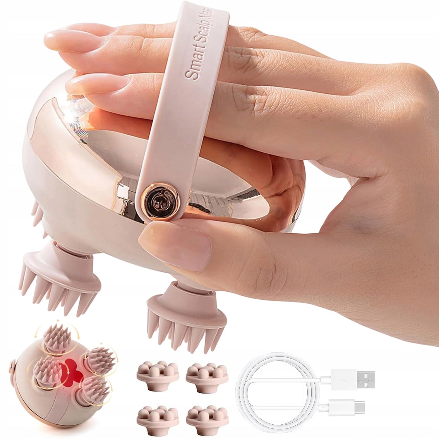 SCALP MASSAGER SCALP MASSAGE BRUSH RELAXATION COMPACT MANUAL