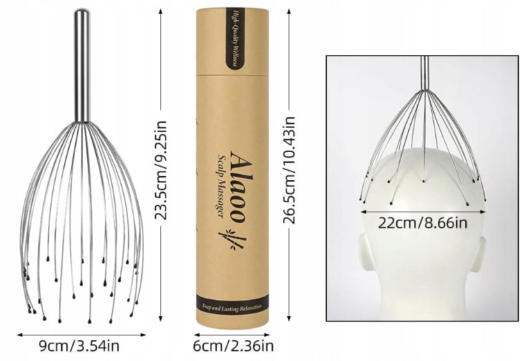 SCALP MASSAGER SPIDER SCRATCHER RELAXATION HAIR GROWTH SOLID GIFT Brand no brand