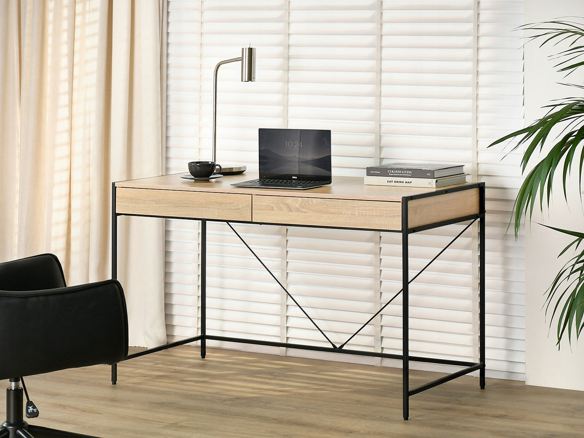 SCANDINAVIAN PRACTICAL DESK UNIF SONOMA OAK BLACK FOR HOME OFFICE Manufacturer code 5907698674153