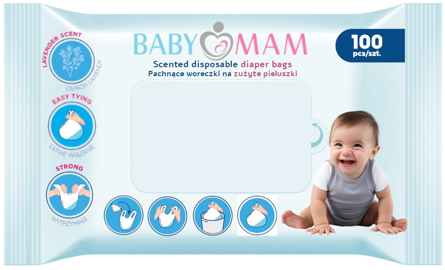SCENTED BAGS FOR USED DIAPERS BABYMAM 100PCS Manufacturer code 021566