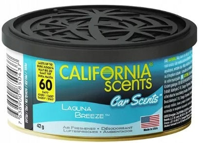 SCENTED CAN CAR FRESHENER LAGOON BREEZE 42G CALIFORNIA SCENTS