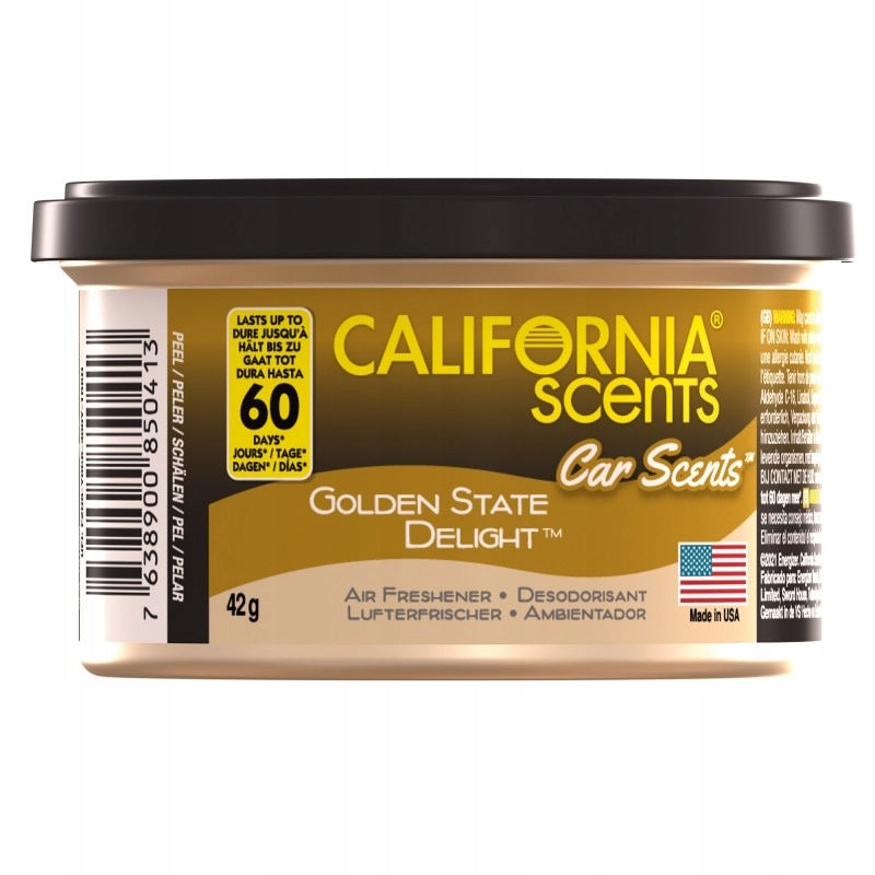SCENTED CAN FRESHENER GOLDENSTATE DELIGHT 42G 1PC CALIFORNIA SCENTS