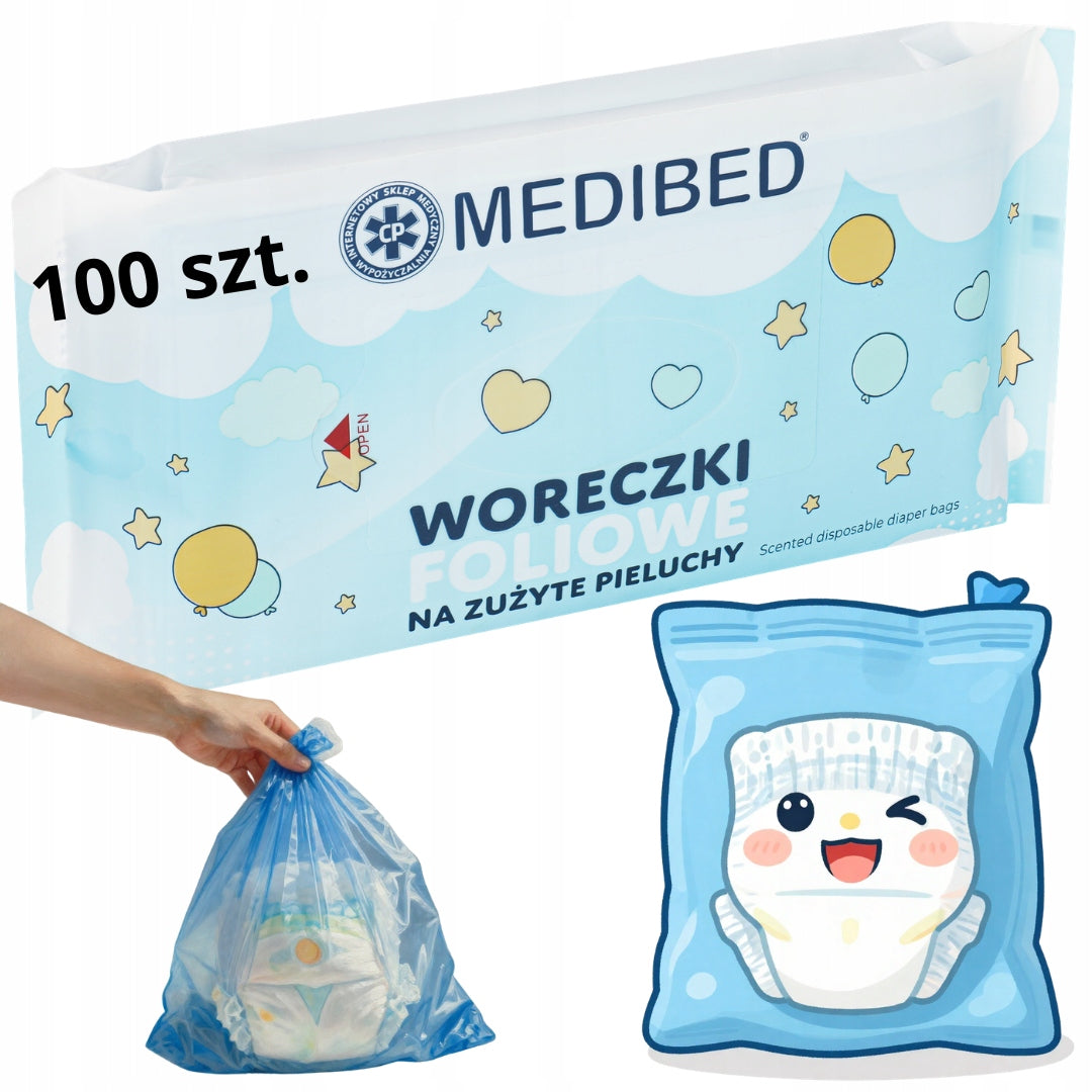 SCENTED POUCHES FOR USED DIAPERS FRAGRANCE BAGS 100PCS MEDIBED