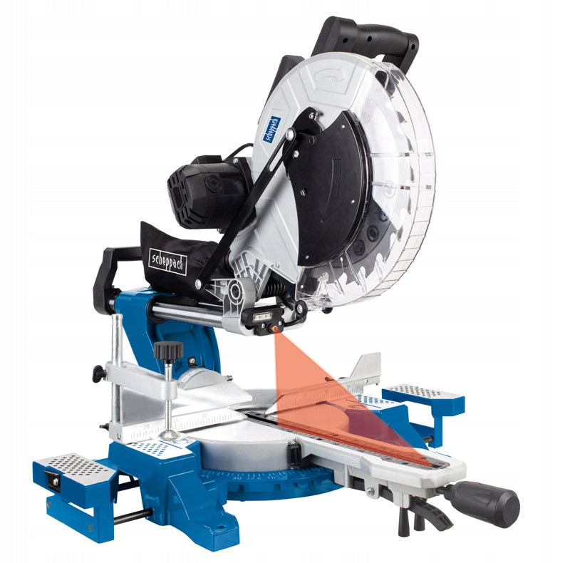 SCHEPPACH Miter saw 305mm with feed 2000W HM140L two Discs included Brand Scheppach