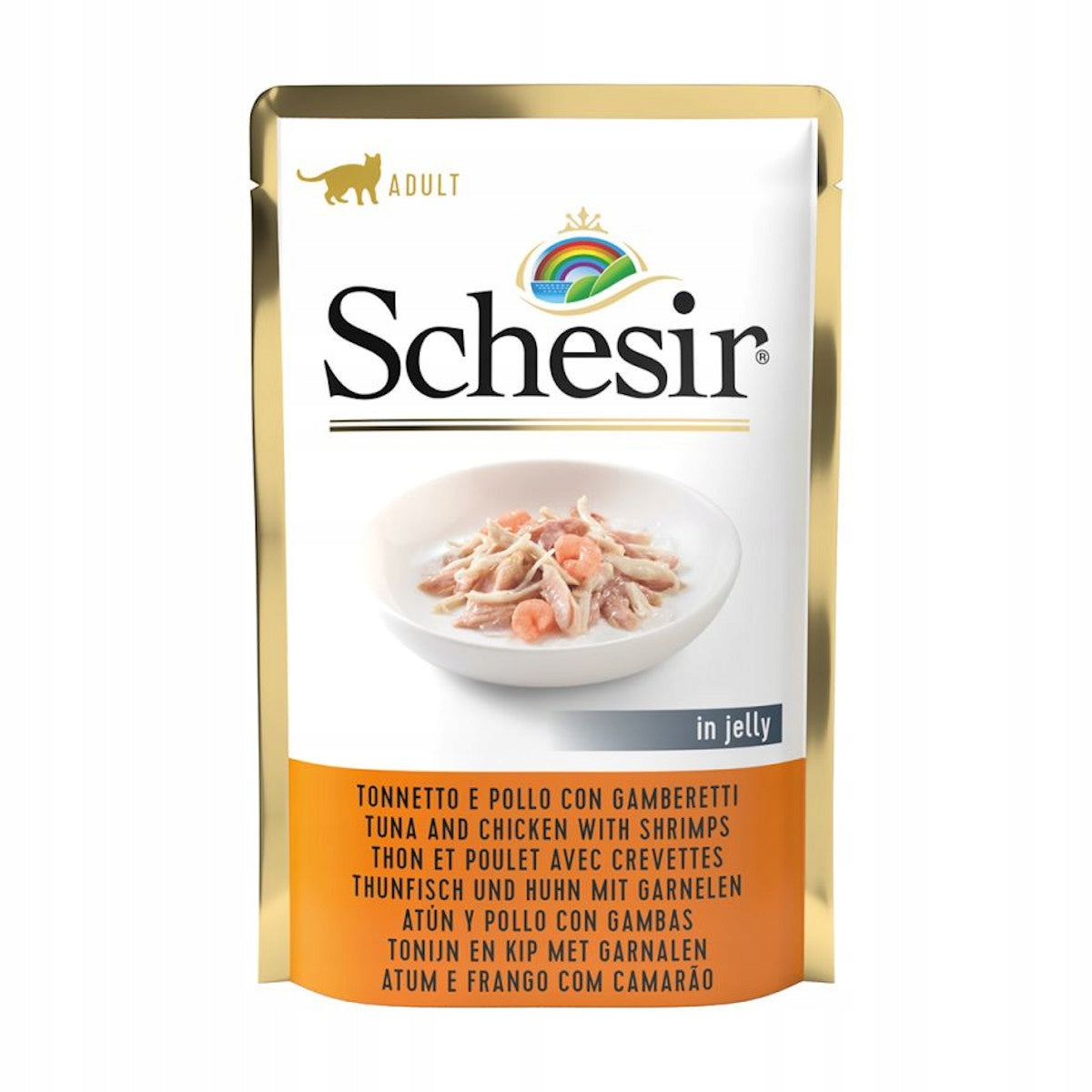 SCHESIR C&B Wet Cat Food Tuna with Chicken and Shrimp Jelly 85g