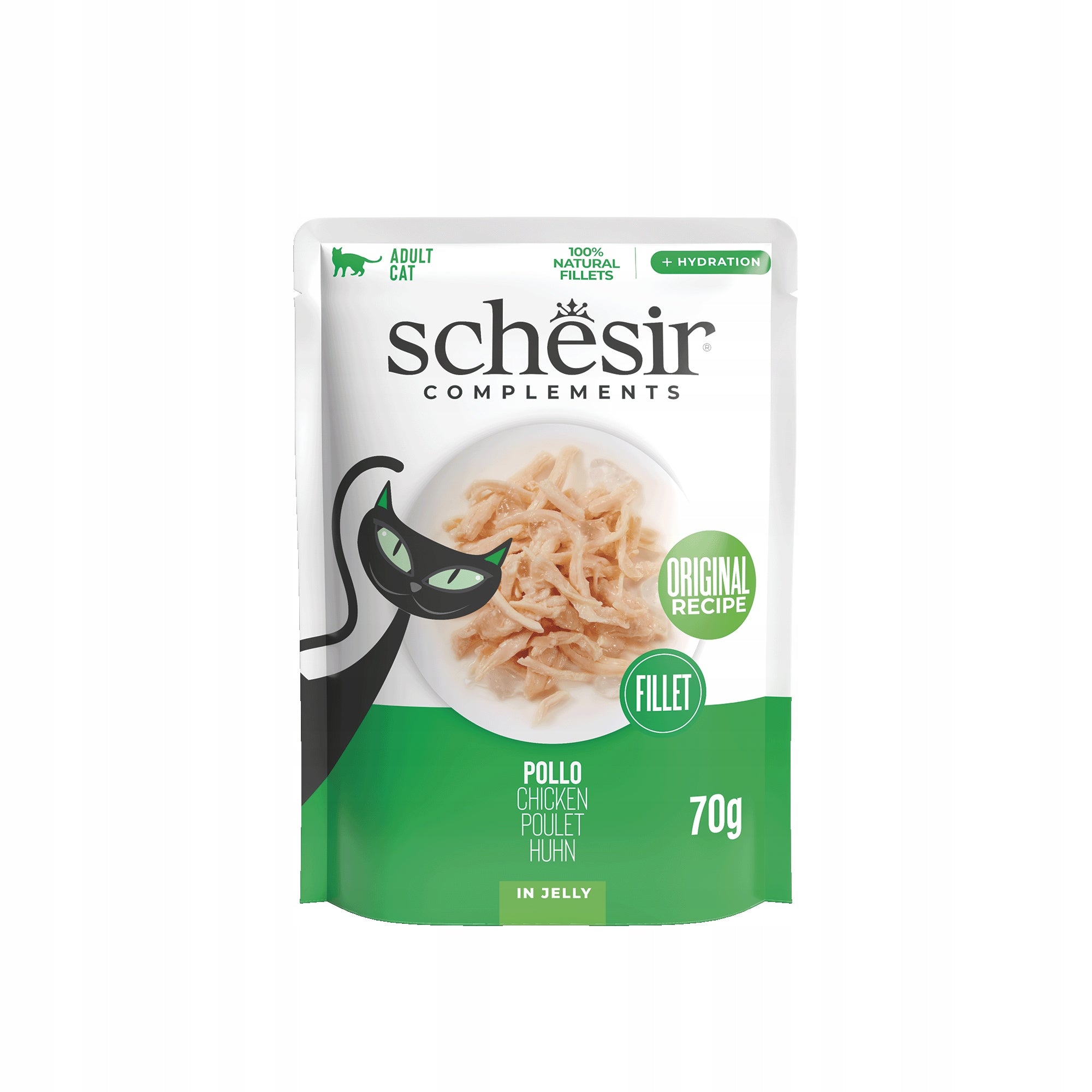 SCHESIR Complements wet cat food chicken in jelly Sachet 70g Manufacturer code SR-1547
