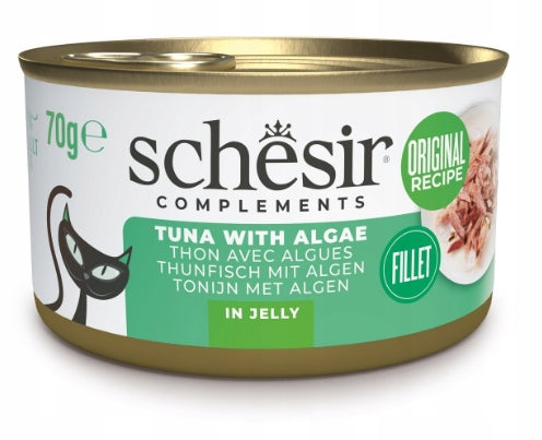 SCHESIR WET CAT FOOD CAN TUNA IN JELLY WITH ALGAE 70g