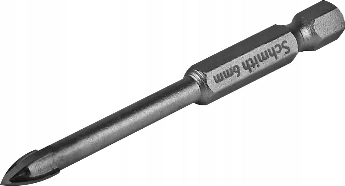 SCHMITH Ceramic Glaze Glass Drill Bit 6x75 mm HEX 1/4" SCH04G10004 Brand Schmith