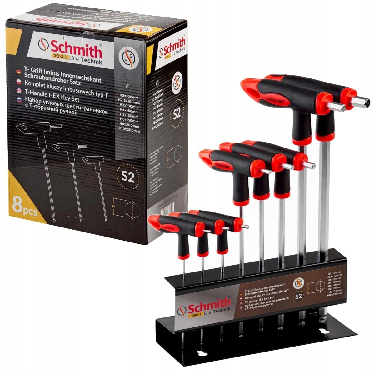 SCHMITH HEX Allen wrench set H2-H10 Allen wrenches type T 8 pcs SQKI-1