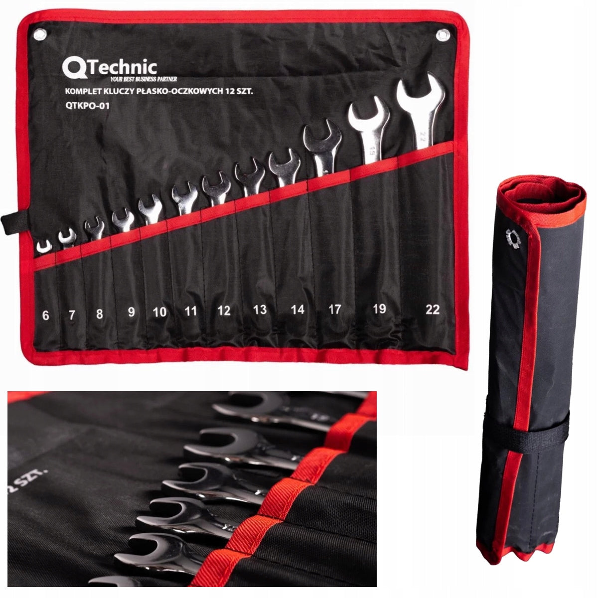 SCHMITH Set of spanner wrenches 6-22 mm QTechnic 12 pcs QTKPO-01