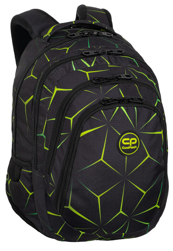 SCHOOL BACKPACK 17" COOLPACK DRAFTER 28L Quake BLACK / LEMON Manufacturer code F010750
