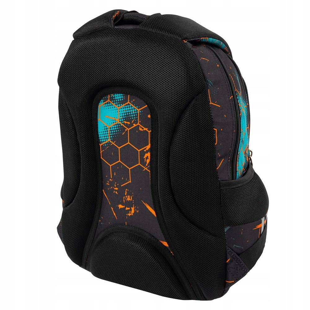 SCHOOL BACKPACK 3-CHAMBER STRIGHT BP-26 TURBO KICK FOOTBALL Brand St. Majewski