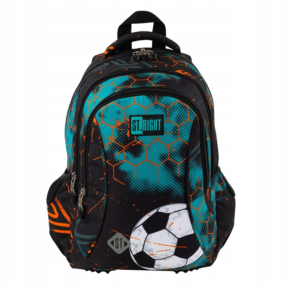 SCHOOL BACKPACK 3-CHAMBER STRIGHT BP-26 TURBO KICK FOOTBALL