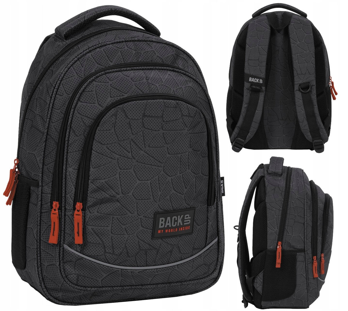 SCHOOL BACKPACK 3CHAMBER BOYS SPIDER WEB BACKUP