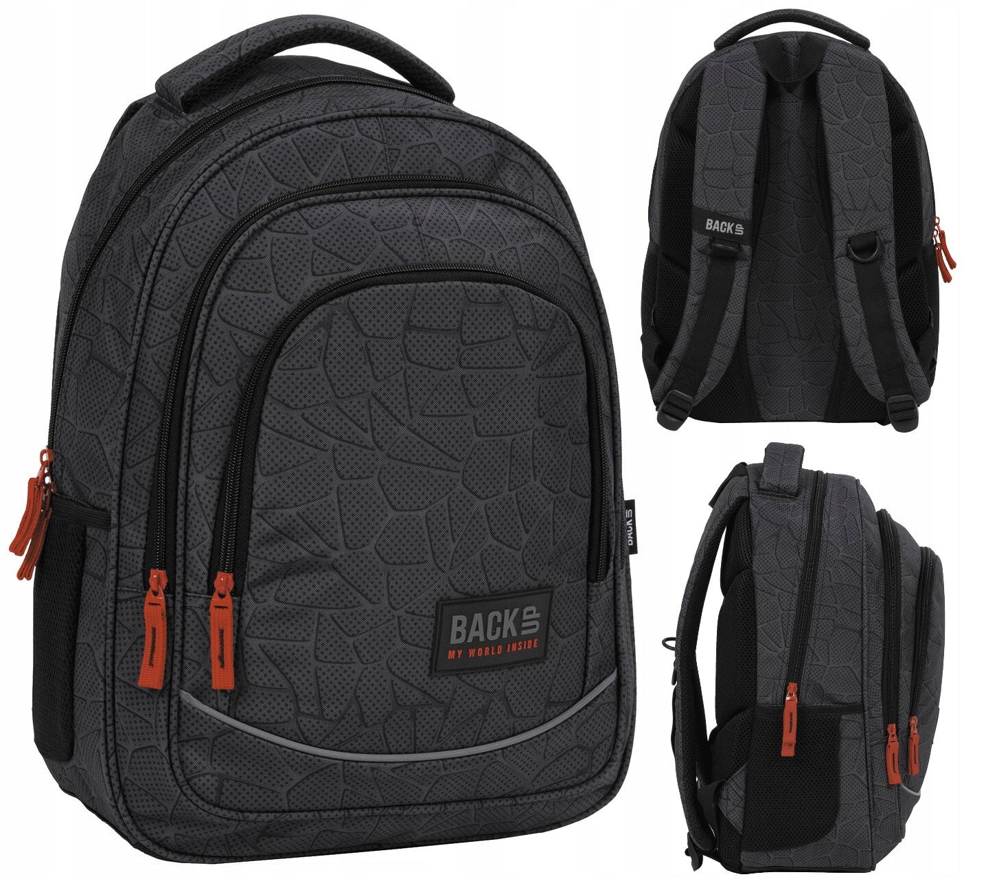 SCHOOL BACKPACK 3CHAMBER BOYS SPIDER WEB BACKUP