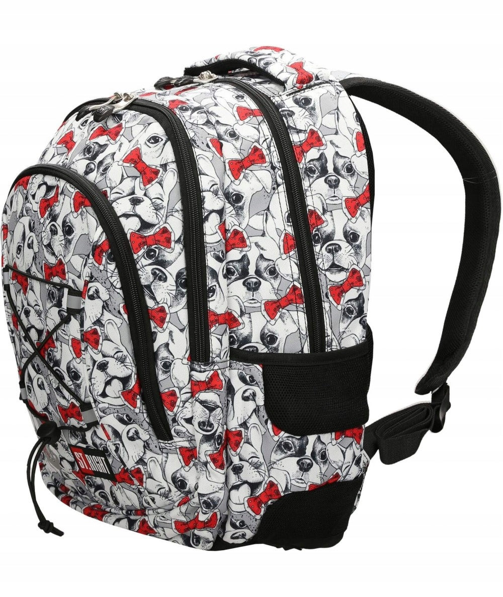 SCHOOL BACKPACK 3CHAMBERS CUTE DOGS SWEET BULLDOG ST.RIGHT EAN (GTIN) 5903235620775