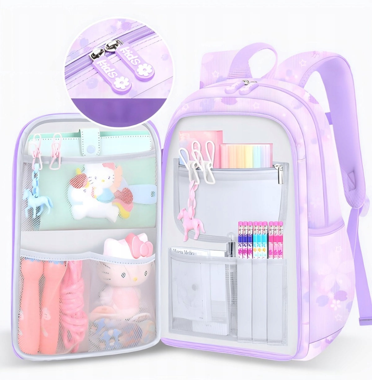SCHOOL BACKPACK A4 MULTI-CHAMBER FOR GIRLS CLASS 1-3 Manufacturer code 6978991476910