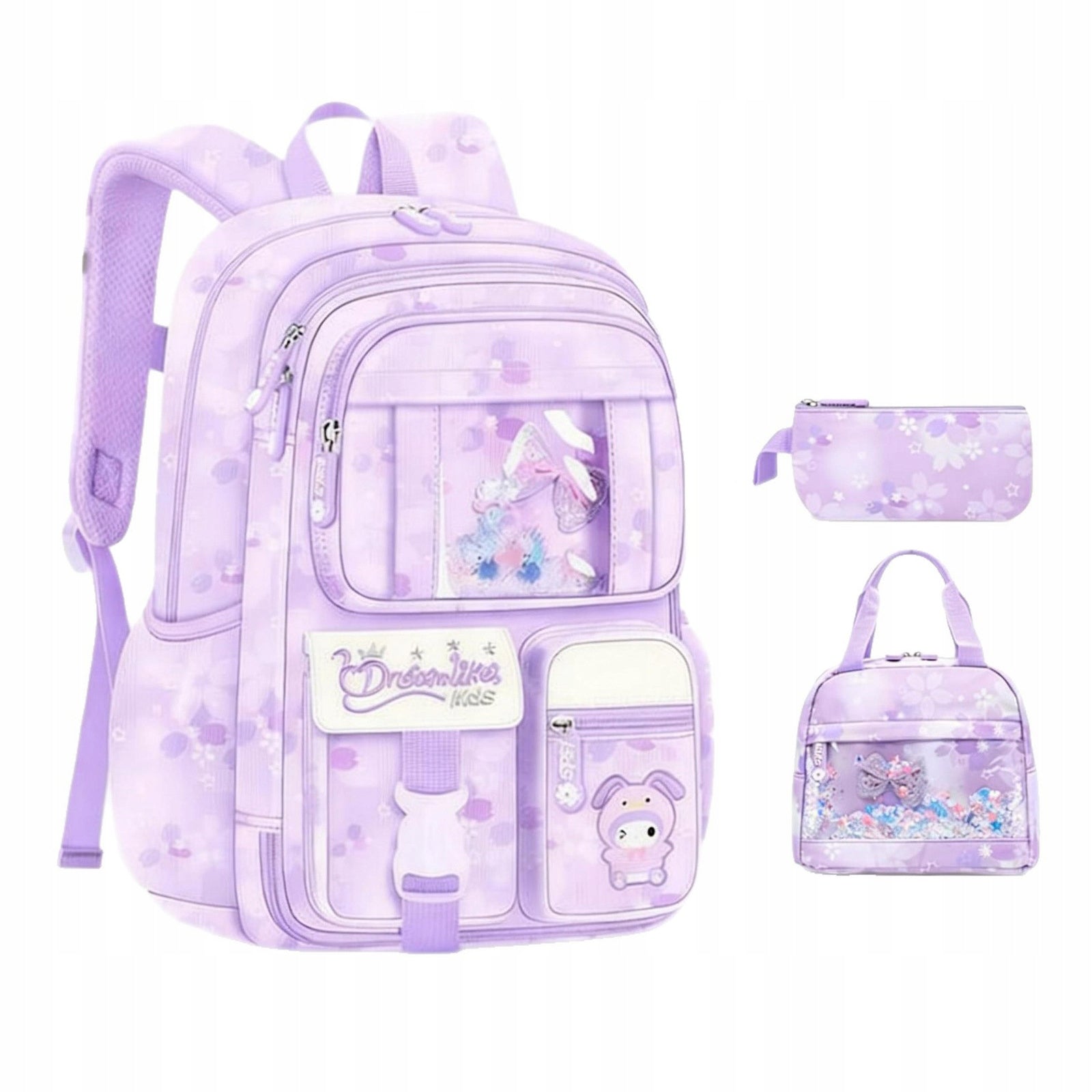 SCHOOL BACKPACK A4 MULTI-CHAMBER FOR GIRLS CLASS 1-3