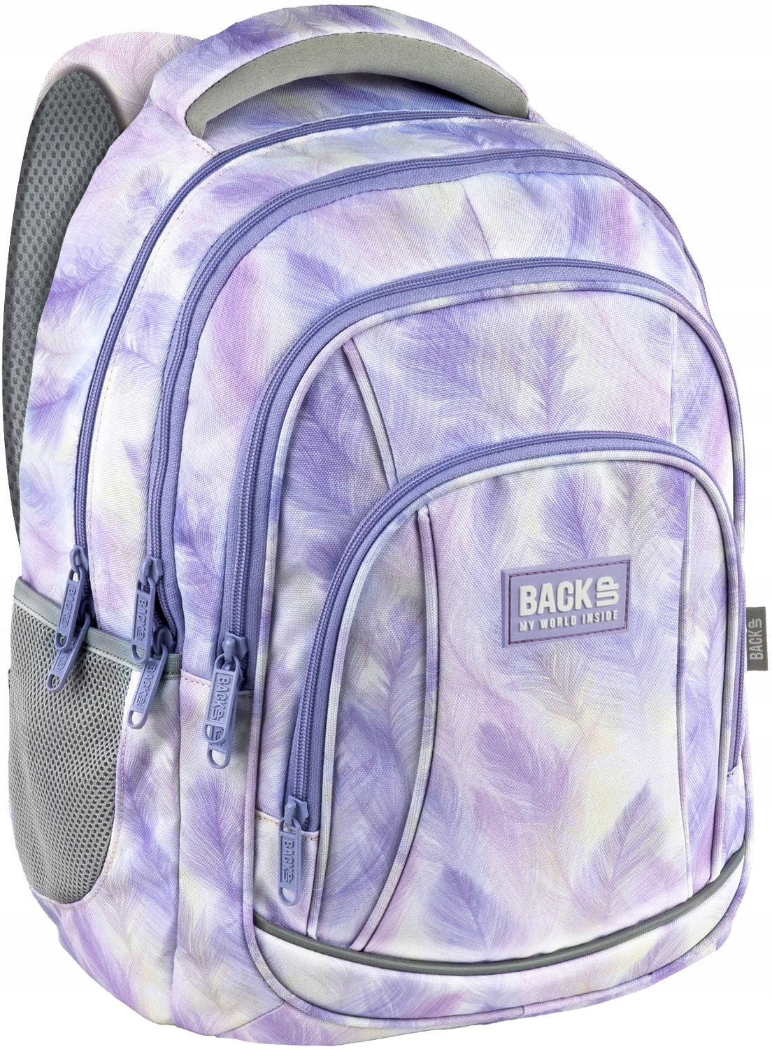 SCHOOL BACKPACK BACKUP 26L MULTI-CHAMBER PASTEL FEATHERS A44