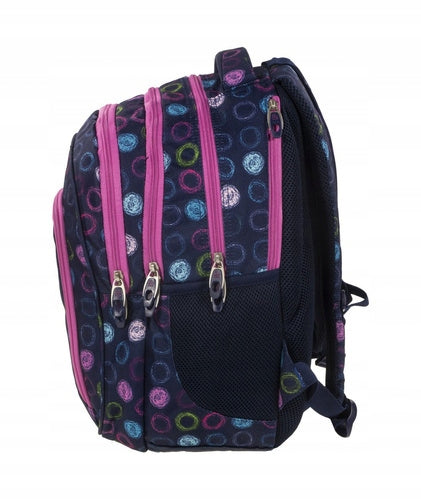 SCHOOL BACKPACK BACKUP NAVY BLUE WITH COLORFUL WHEELS FOR GIRLS DERFORM Gender unisex