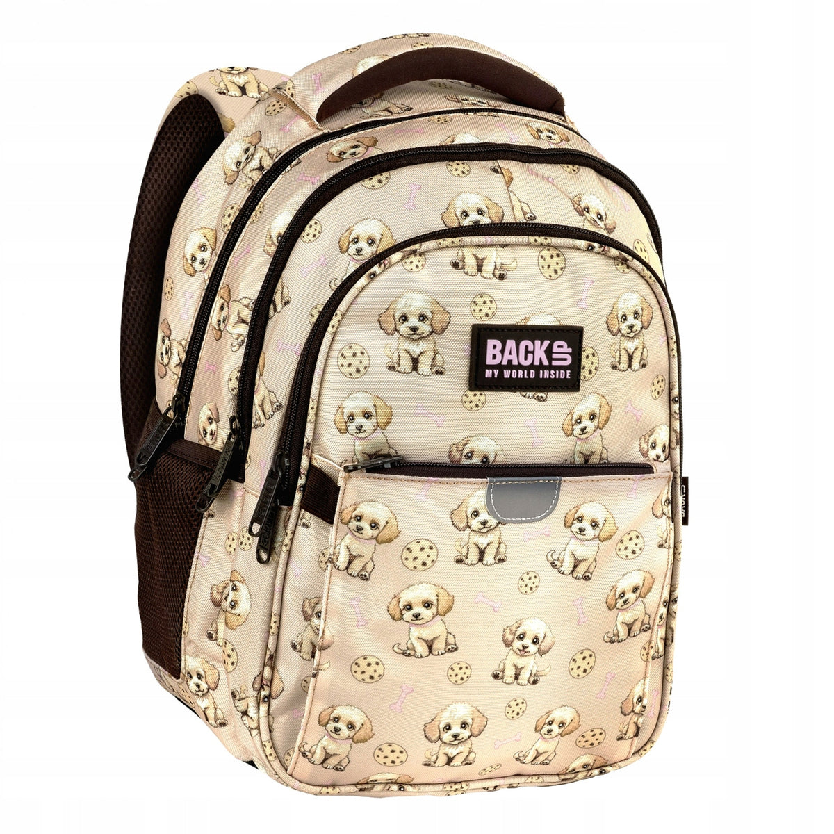 SCHOOL BACKPACK BACKUP P35 24L 4 COMPARTMENTS A4 DOG GIRL