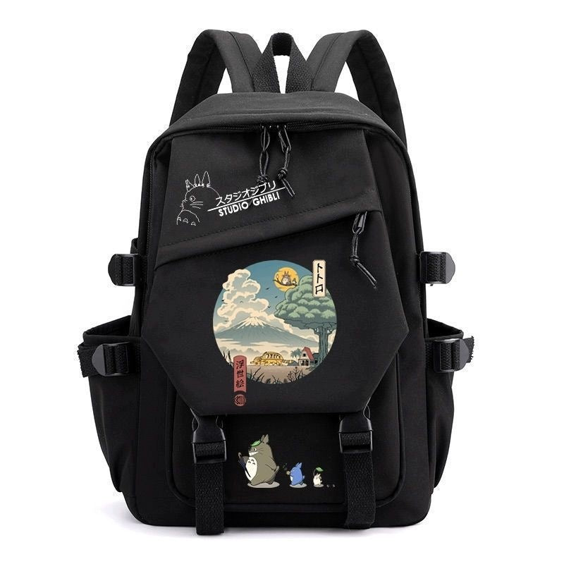 SCHOOL BACKPACK BAG My Neighbor Totoro PATTERNS A4 LARGE COLORS PATTERNS STYLE Manufacturer code 95059