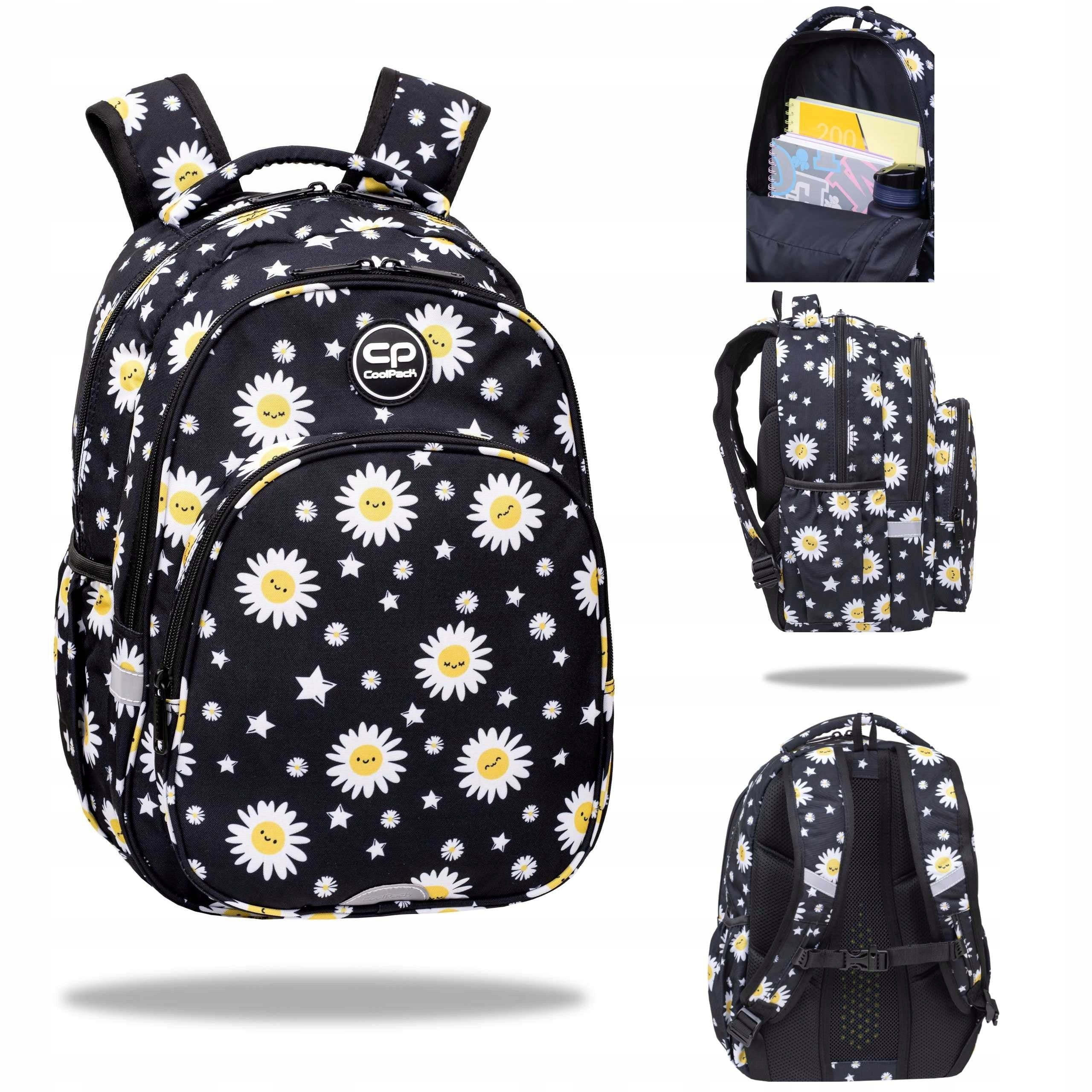 SCHOOL BACKPACK BASE PLUS DAISY COOLPACK BLACK F027817