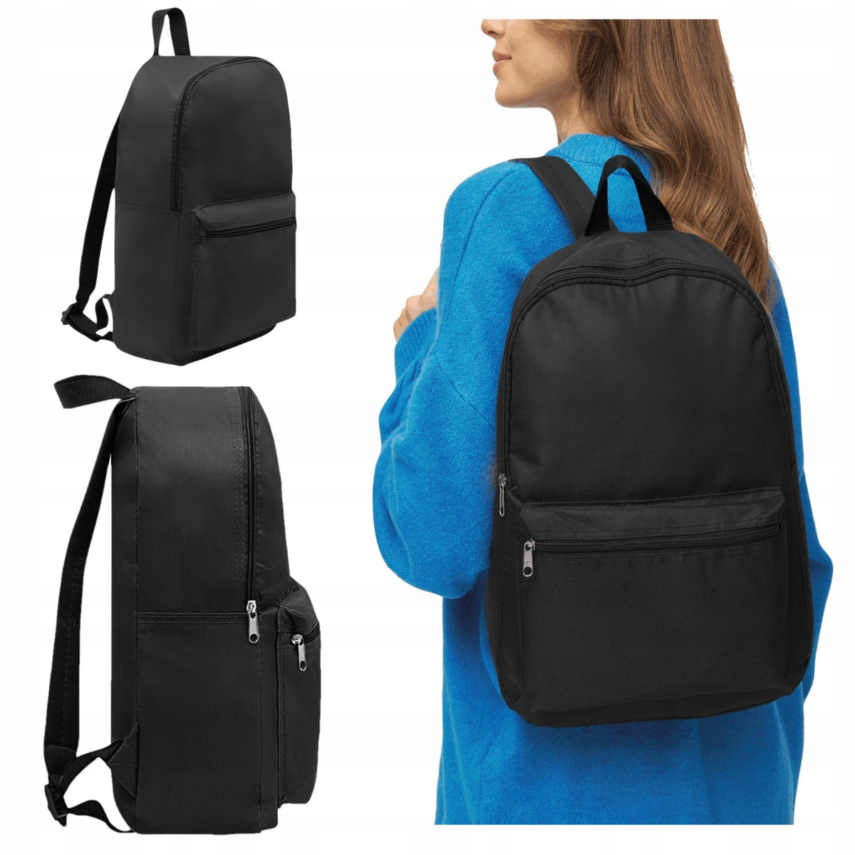 SCHOOL BACKPACK BLACK BACKPACK FOR SCHOOL WORK FOR MEN'S TRIPS WOMEN A4