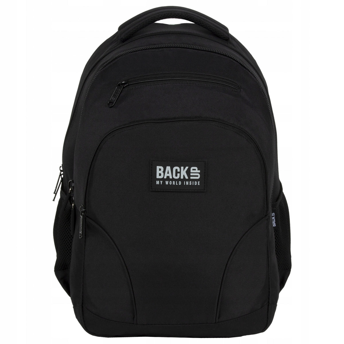 SCHOOL BACKPACK BLACK CLASSIC 3 COMPARTMENTS 30L BACKUP CLASS 6-8 ROOMY