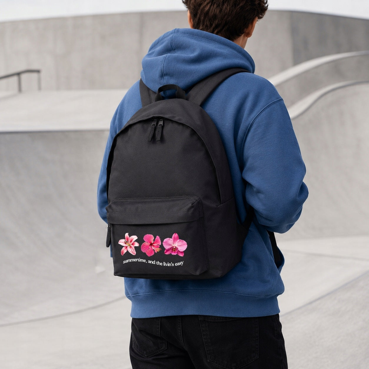 SCHOOL BACKPACK BLACK YOUTH LARGE ROOMY FOR TEENAGER SUMERTIME Packaging status original