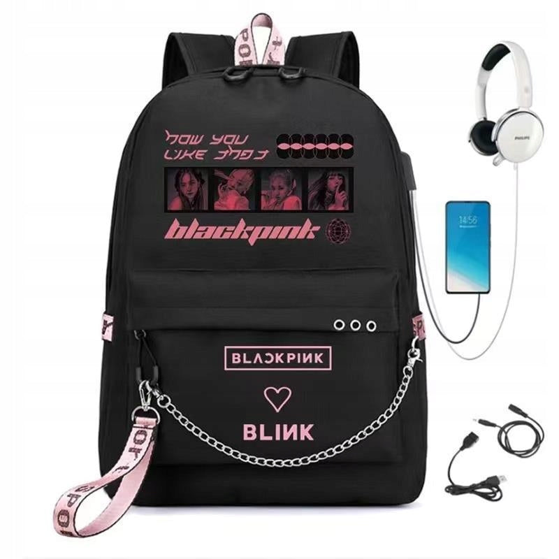 SCHOOL BACKPACK BLACKPINK A4 LARGE DESIGNS high quality Manufacturer code dht6tjgfjtyjdfg