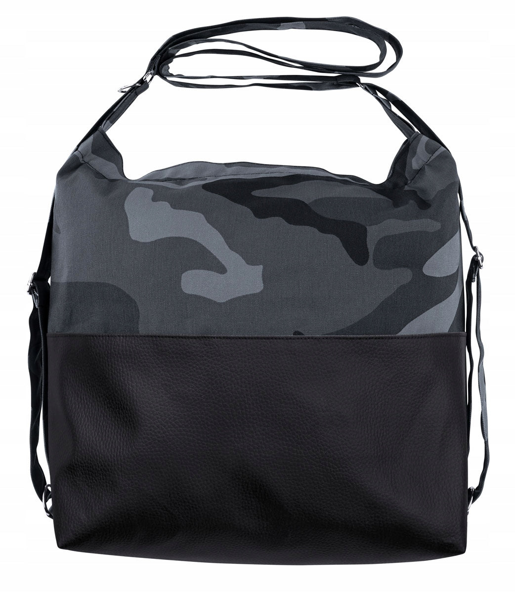 SCHOOL BACKPACK CAMO GREY 32x42 cm ECO LEATHER BAG BACKPACK Eco-friendly