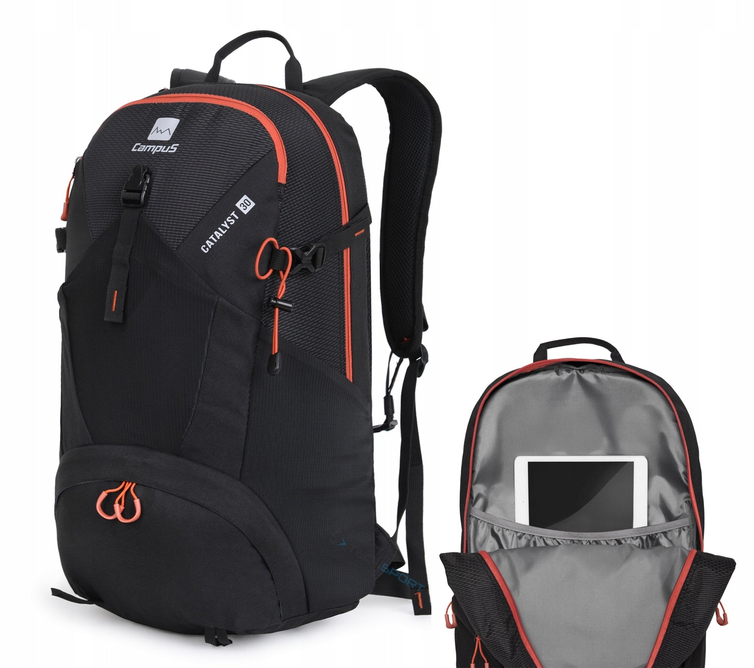 SCHOOL BACKPACK CAMPUS CATALYST 30L | 2 COMPARTMENTS | REINFORCED BACK