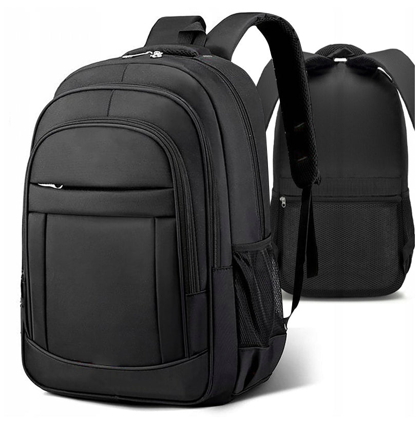 SCHOOL BACKPACK CAPACIOUS 4-CHAMBER DURABLE WATERPROOF BLACK Brand Vedor