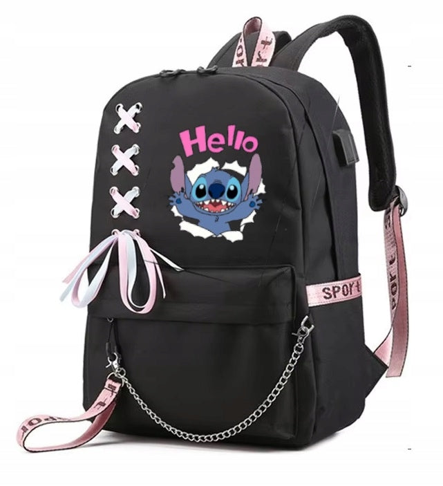 SCHOOL BACKPACK CITY SATCHEL Stitch school USB jack (D055) Manufacturer code D055