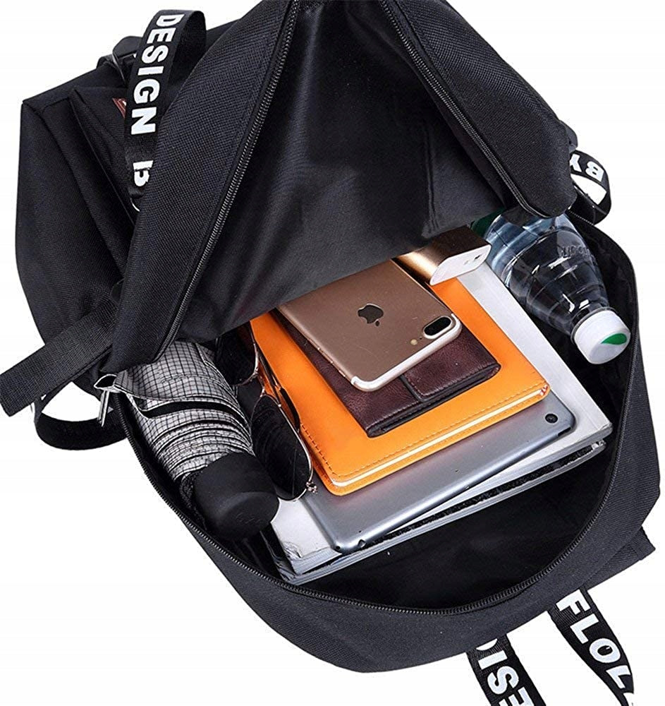 SCHOOL BACKPACK CITY USB WATERPROOF BLACK Brand no brand