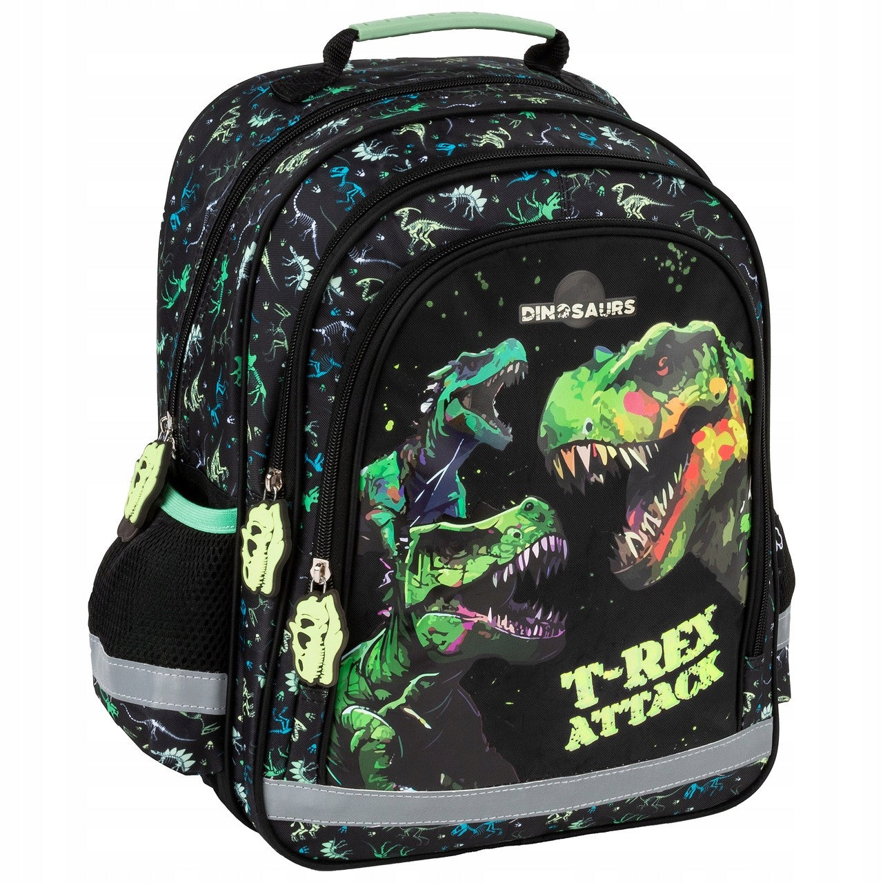 SCHOOL BACKPACK CLASS 1-3 two-chamber DINOSAURS T-REX Derfrom