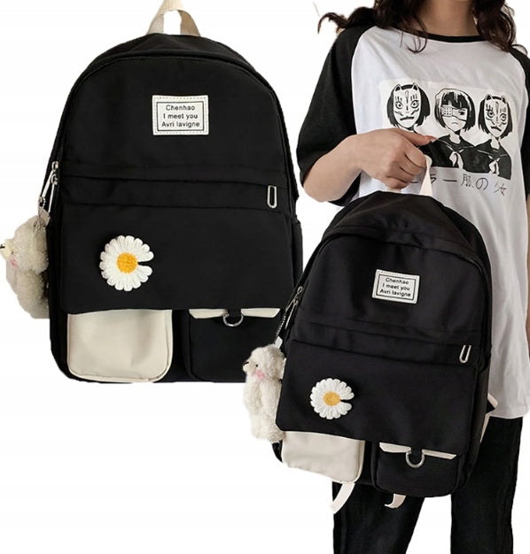 SCHOOL BACKPACK COLORS A4 FASHIONABLE YOUTH SATCHEL ROOMY FOR A TEENAGER