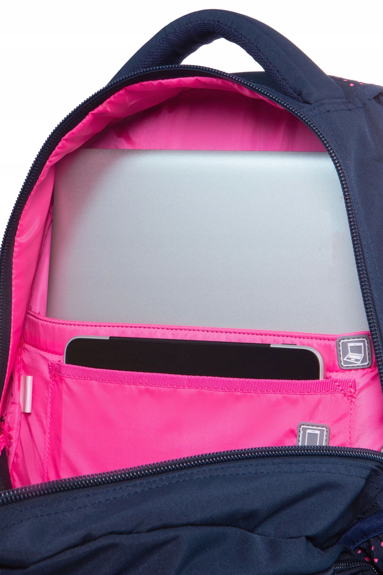 SCHOOL BACKPACK COOLPACK DART II XL 27L DOTS NAVY / PINK Brand CoolPack