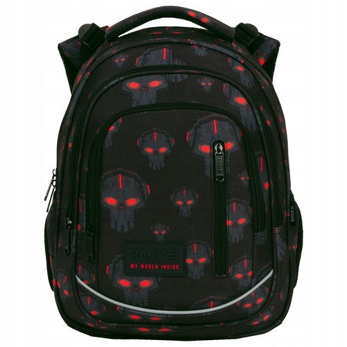 SCHOOL BACKPACK DERFORM BACKUP FOR BOY SKULL ROBOTIC SKULLS EAN (GTIN) 5901130101160