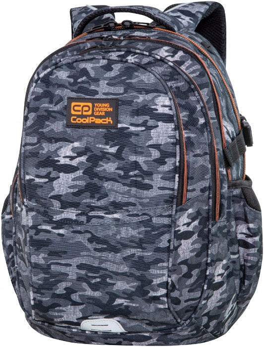SCHOOL BACKPACK FACTOR C02186 MILITARY GREY XL EAN (GTIN) 5907620173044