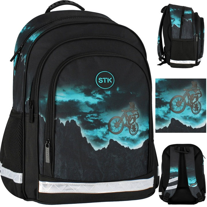 SCHOOL BACKPACK FOR BOY BIKE MOUNTAIN CLASS 1 3