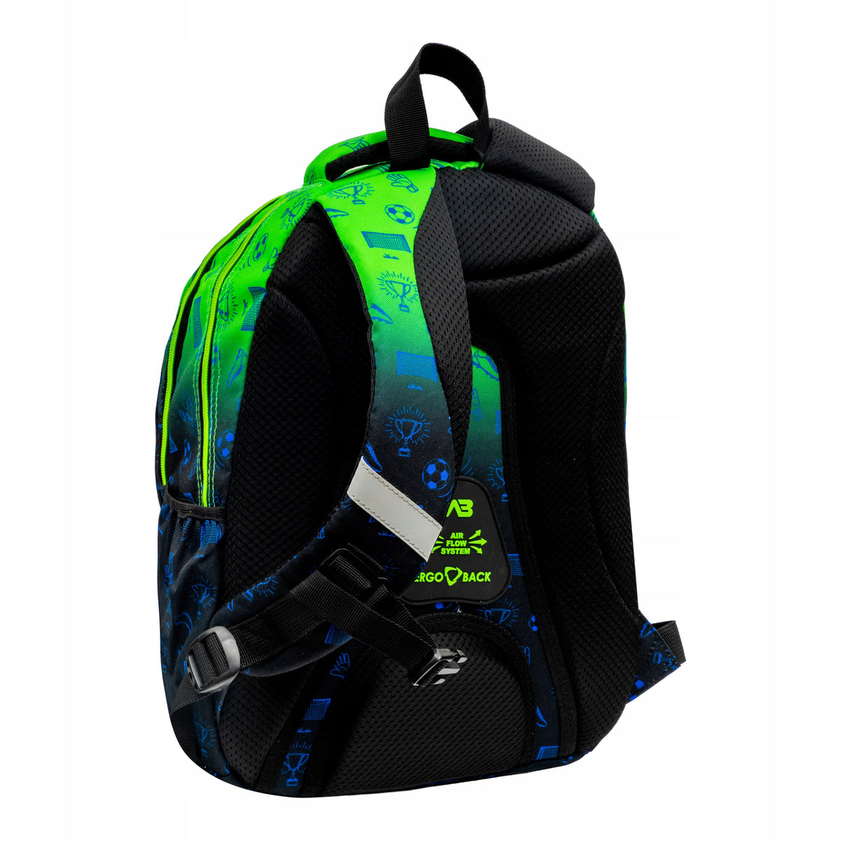 SCHOOL BACKPACK FOR BOY FOOTBALL OMBRE 3 CHAMBERS 20 LITERS CLASS 1-3 Brand AstraBag