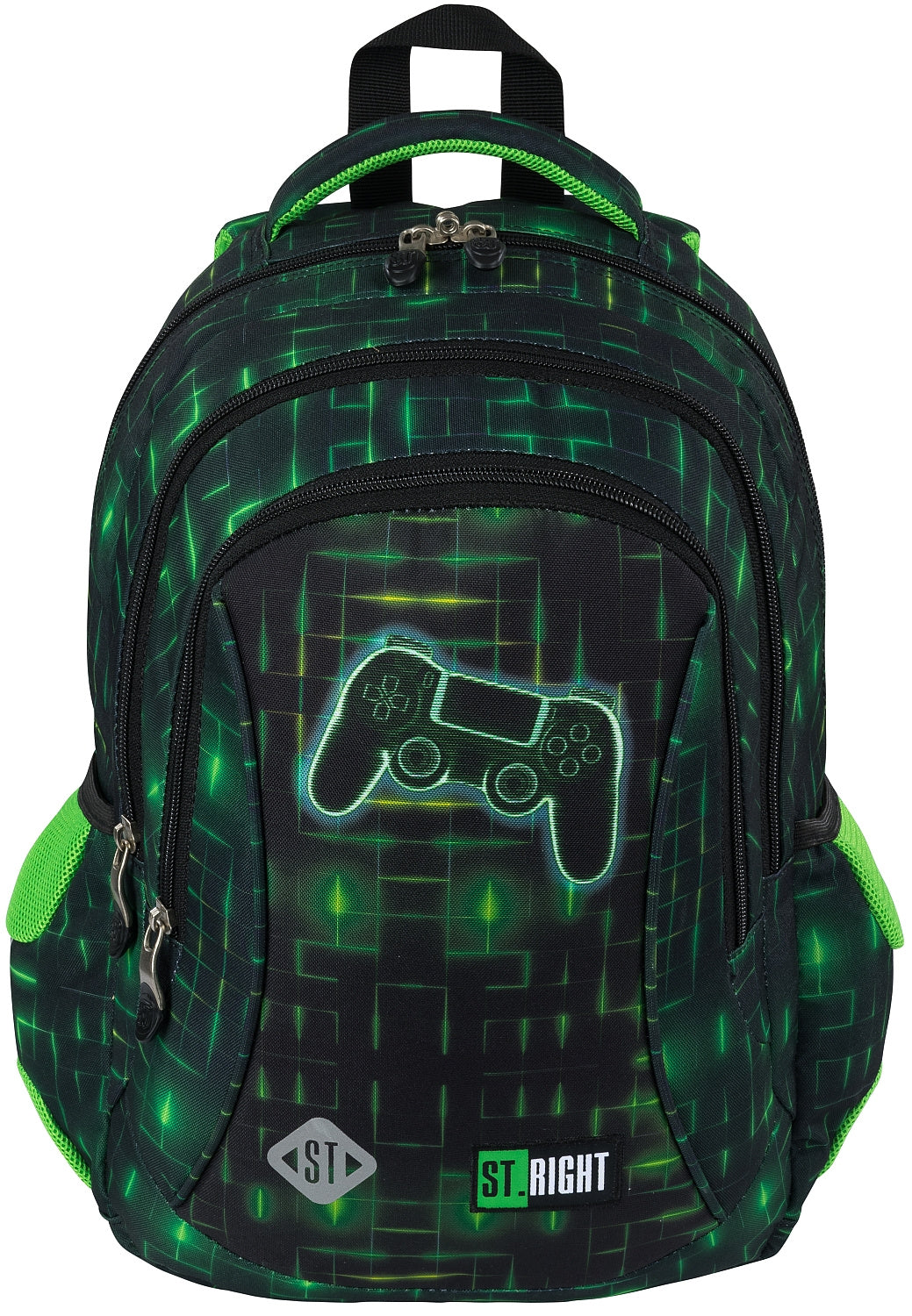 SCHOOL BACKPACK FOR BOY PLAYER 3 Chambers PIXELS NEON PAD ST.RIGHT 1-3 Manufacturer code BP26