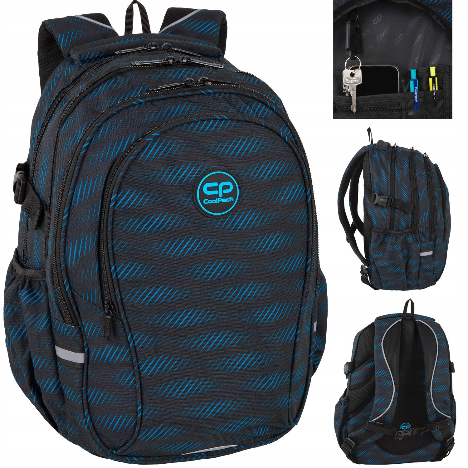 SCHOOL BACKPACK FOR BOYS BLUE CLASS 1-3 SATCHEL 29L | COOLPACK Manufacturer code F002907