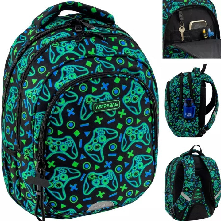 SCHOOL BACKPACK FOR BOYS YOUTH PADS 27L CLASS 1-3 LARGE | ASTRABAG Manufacturer code 5908809106198