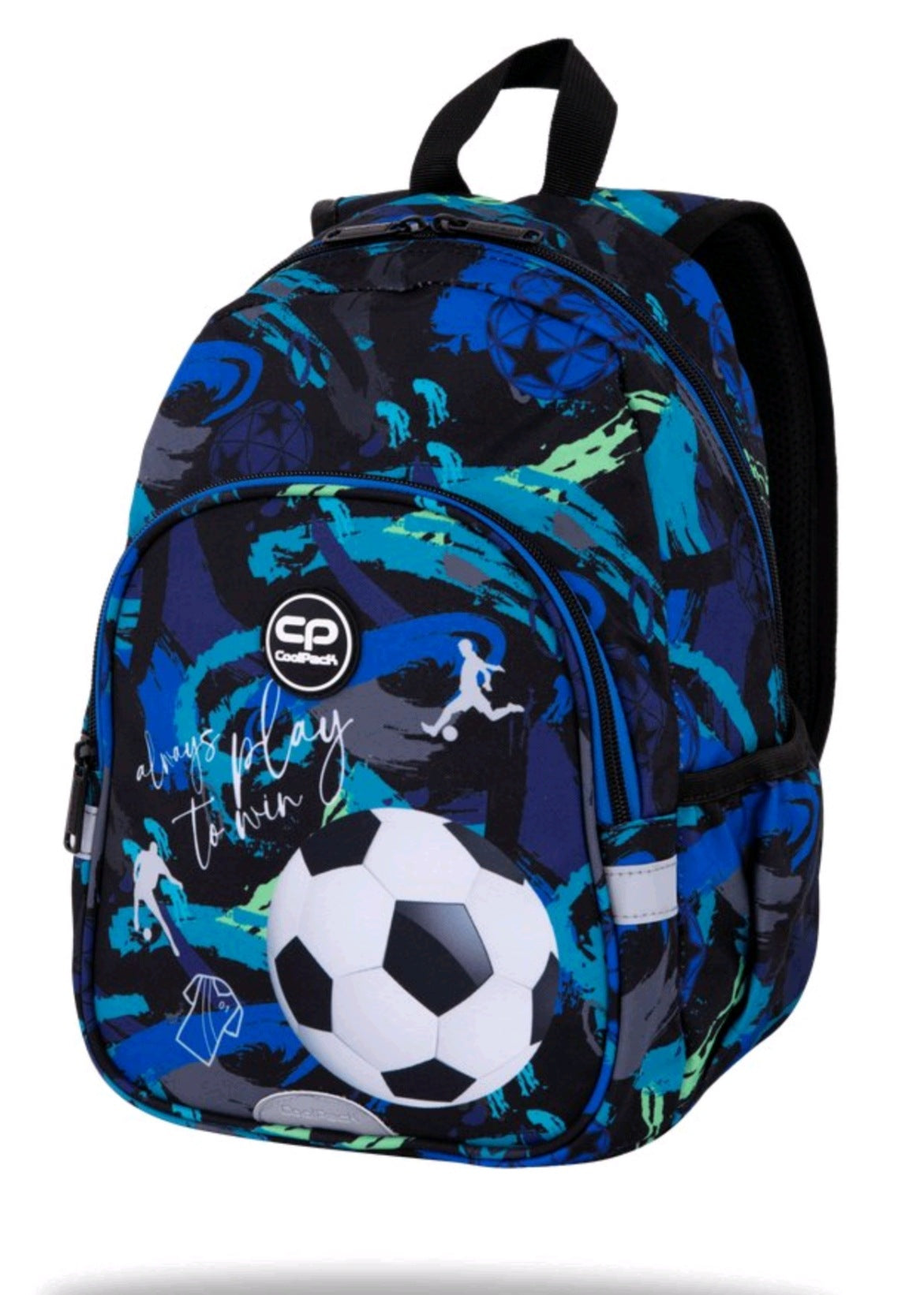 SCHOOL BACKPACK FOR CHILDREN 1-3 BLUE FOOTBALL Brand CoolPack