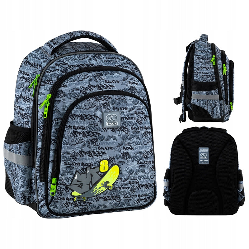 SCHOOL BACKPACK FOR CHILDREN GRAFITTI SKATE GoPack